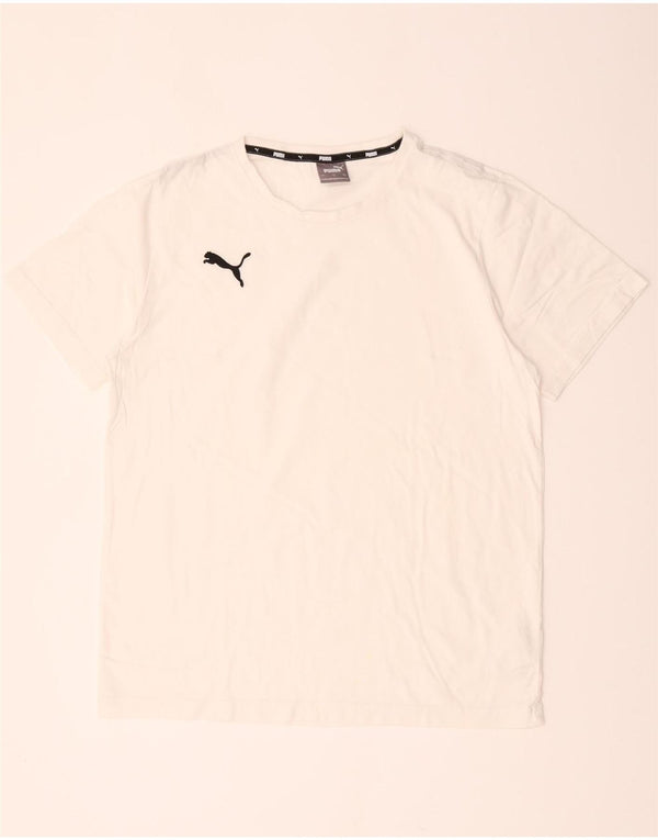 Puma - Camiseta para hombre, talla grande, algodón blanco