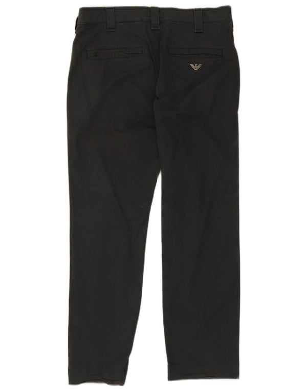 Armani Pantalón chino recto para hombre EU 46 Small W30 L28 Algodón gris