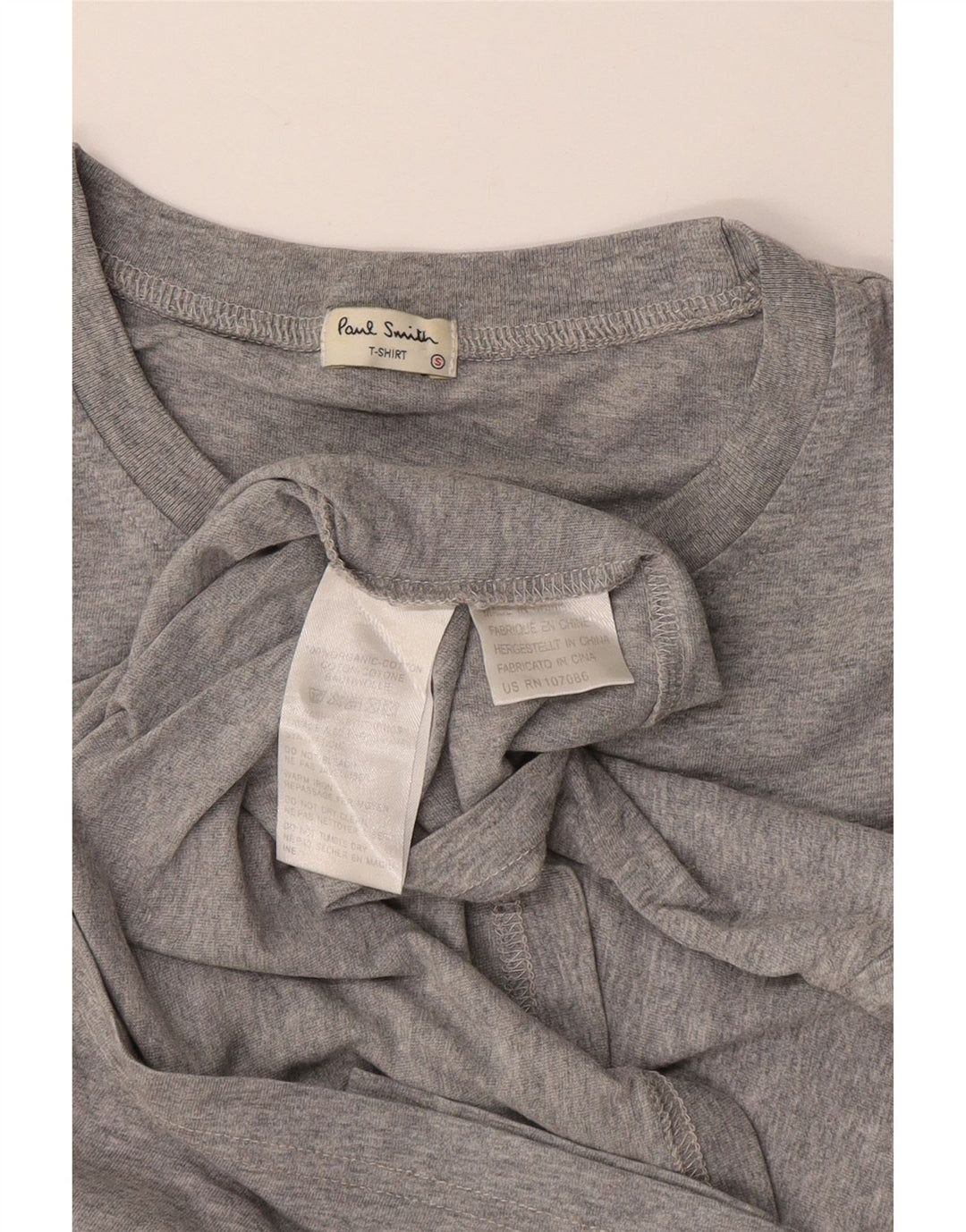 PAUL SMITH Camiseta gráfica para hombre Top pequeño gris estampado animal algodón