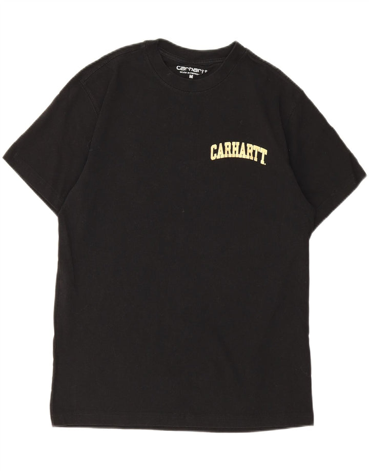 Carhartt Hombre Camiseta Gráfica Top Medio Algodón Negro