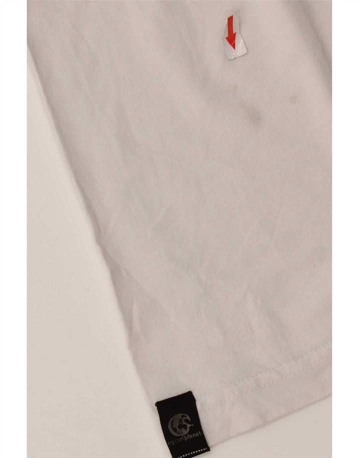 Rip Curl Hombre Camiseta Gráfica Top Medio Blanco