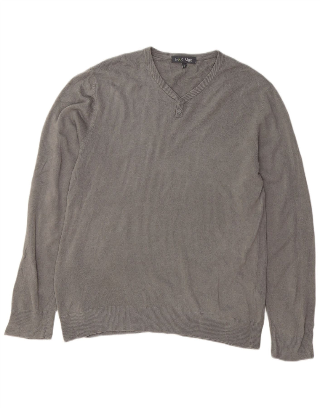 Marks & Spencer Suéter con Cuello en V para Hombre Acrílico Gris Grande