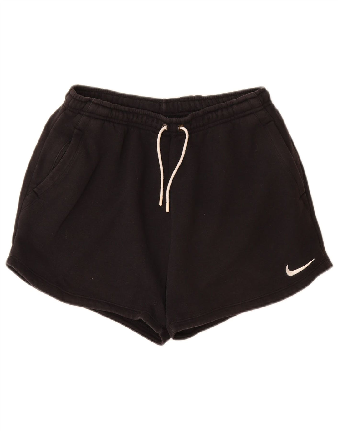 NIKE - Pantalones cortos deportivos para mujer, ajuste holgado, talla 40, algodón negro mediano