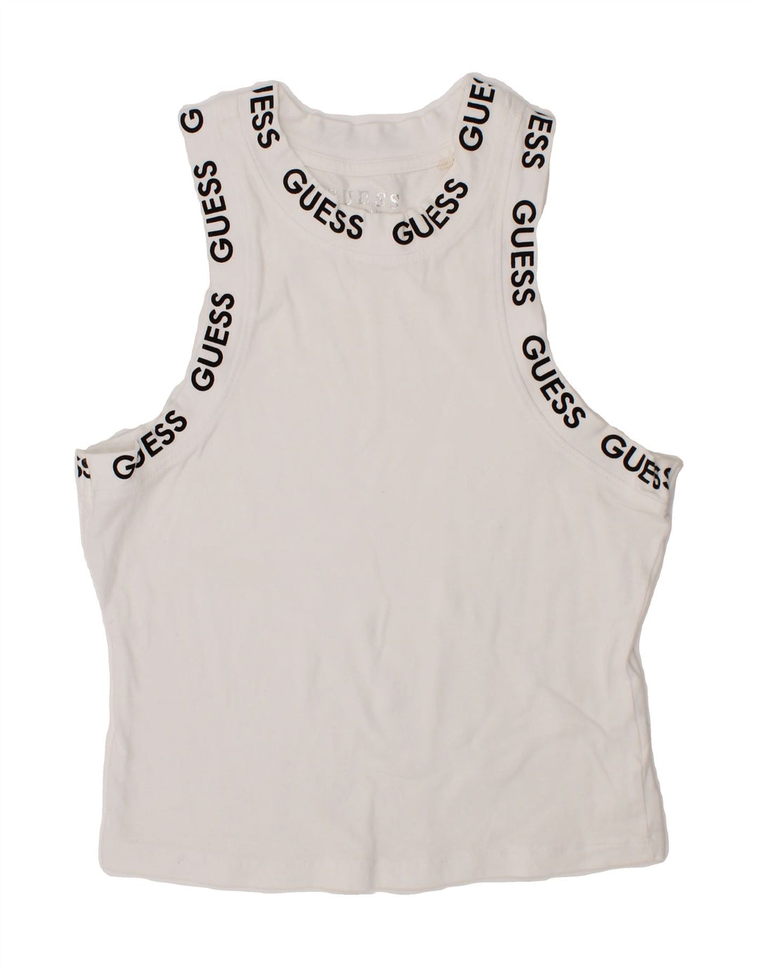 GUESS Girls Graphic Vest Top 7-8 Years Small White Vintage Guess and Second-Hand Guess from Messina Hembry 