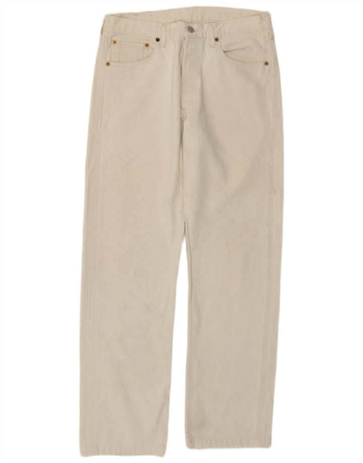 Levi's Vaqueros rectos 501 para hombre W34 L31 Algodón blanco