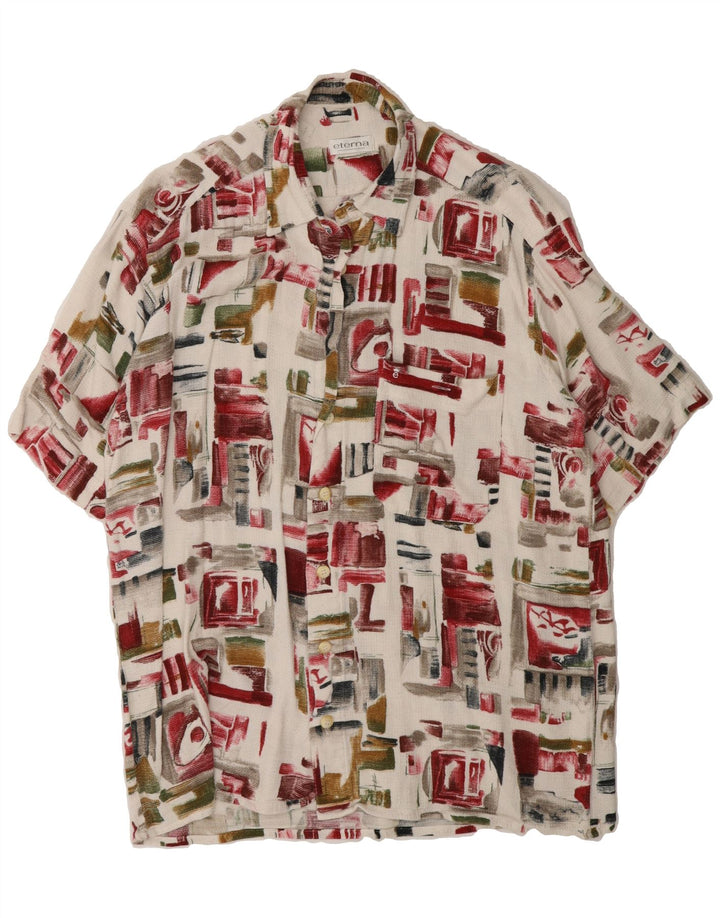 ETERNA Mens Short Sleeve Shirt Medium Multicoloured Patchwork Vintage Eterna and Second-Hand Eterna from Messina Hembry 