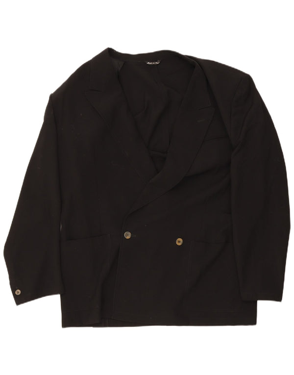 Pal Zileri Chaqueta tipo blazer con doble botonadura para hombre IT 52 XL Lana virgen negra