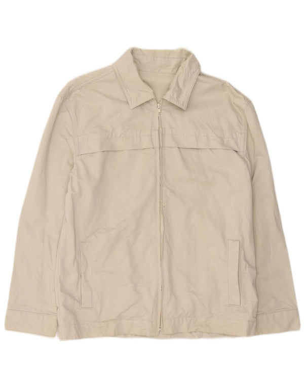 Kappa Chaqueta Bomber para Hombre UK 40 Grande Algodón Beige