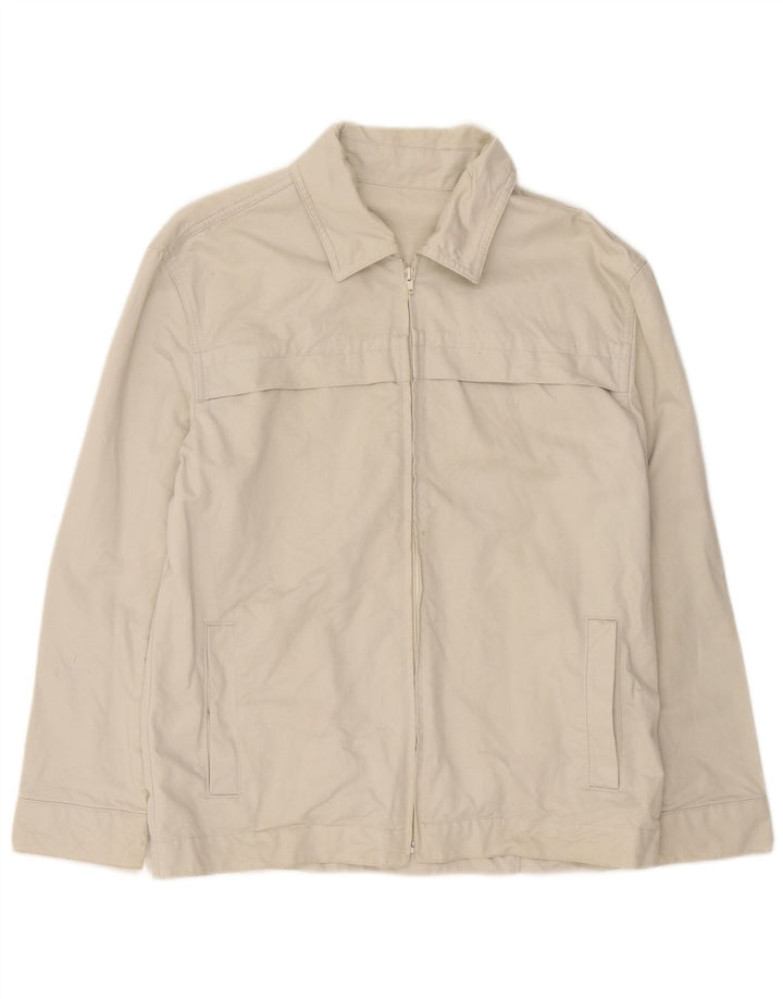 Kappa Chaqueta Bomber para Hombre UK 40 Grande Algodón Beige