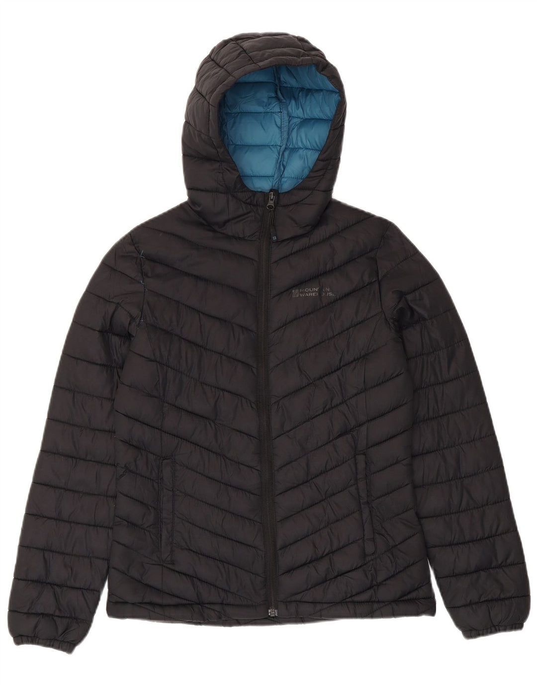 Chaqueta acolchada con capucha para mujer Mountain Warehouse UK 8 Small Nylon negro