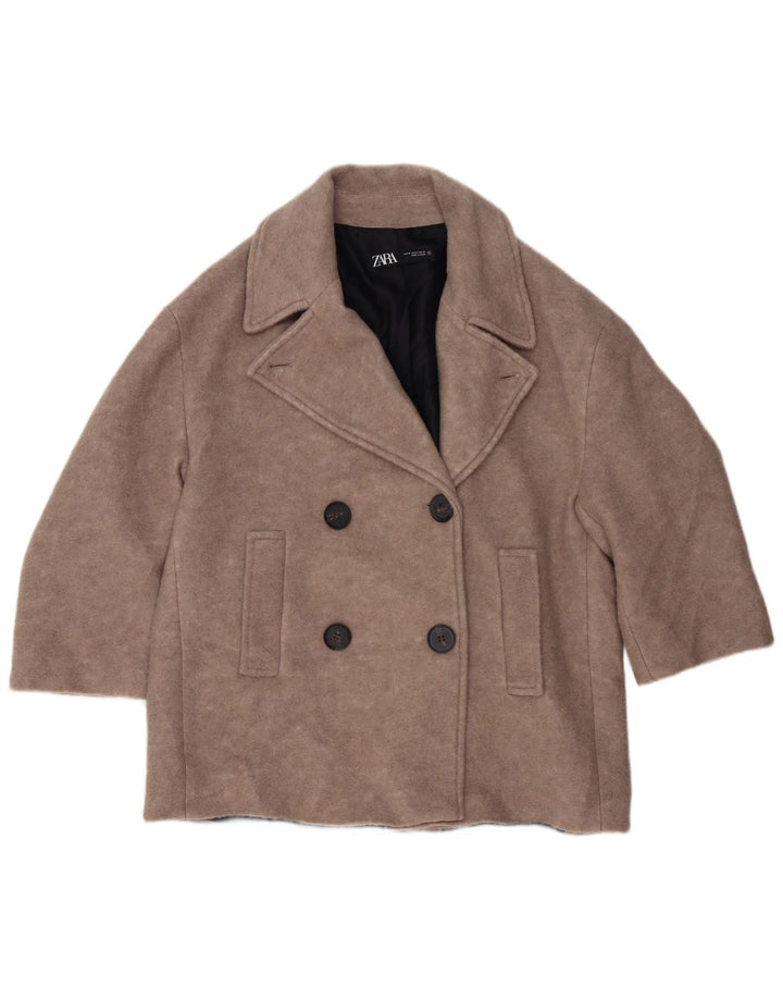 ZARA Mujer Chaquetón Extragrande UK 44 Gris Medio