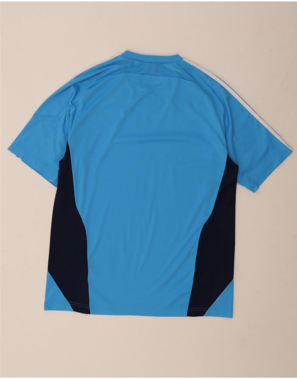 Adidas Mens Climacool Camiseta Top UK 42/44 Grande Azul Colorblock Poliéster