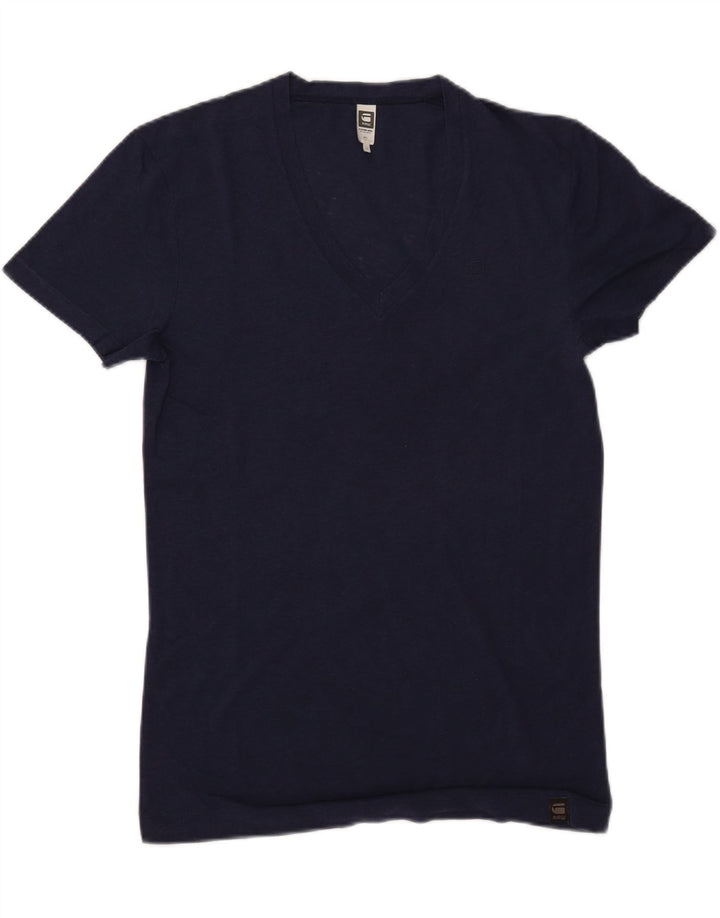 G-STAR Hombre Camiseta Top Medium Azul Marino Algodón