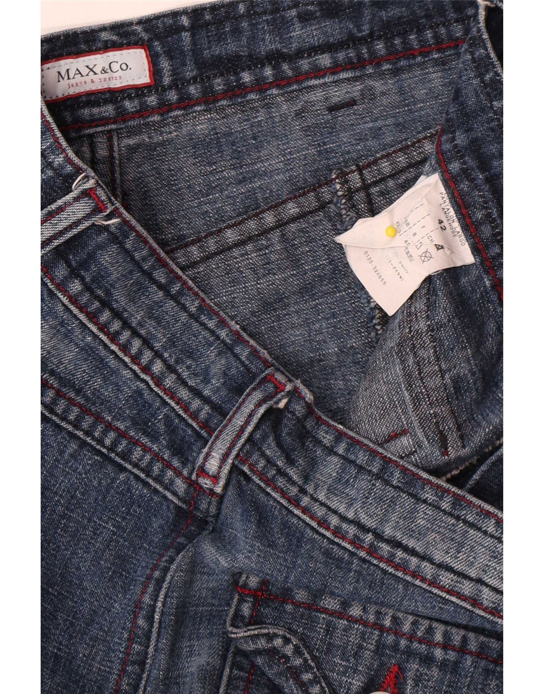 Max & Co. Jeans acampanados para mujer IT 42 Medium W30 L32 Algodón azul
