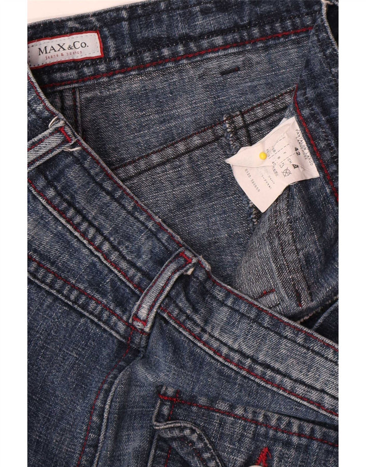 Max & Co. Jeans acampanados para mujer IT 42 Medium W30 L32 Algodón azul