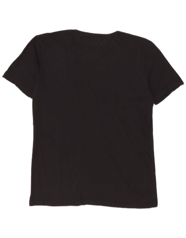 ZARA Hombre Camiseta Easy Fit Top Grande Negro