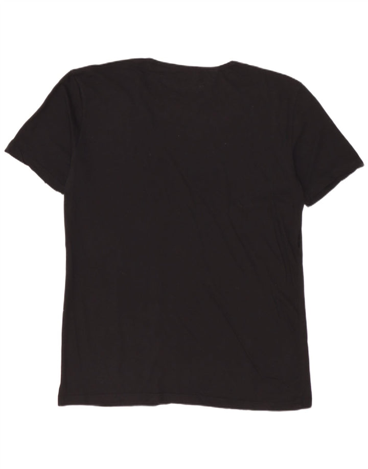 ZARA Hombre Camiseta Easy Fit Top Grande Negro