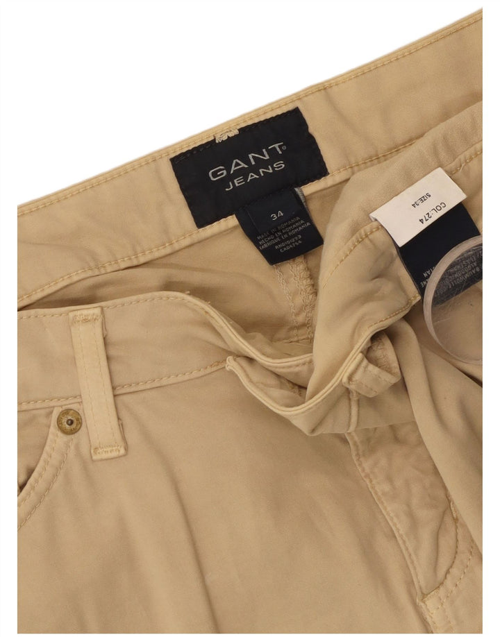 Pantalones Capri Gant Mujer W34 L20 Algodón Beige