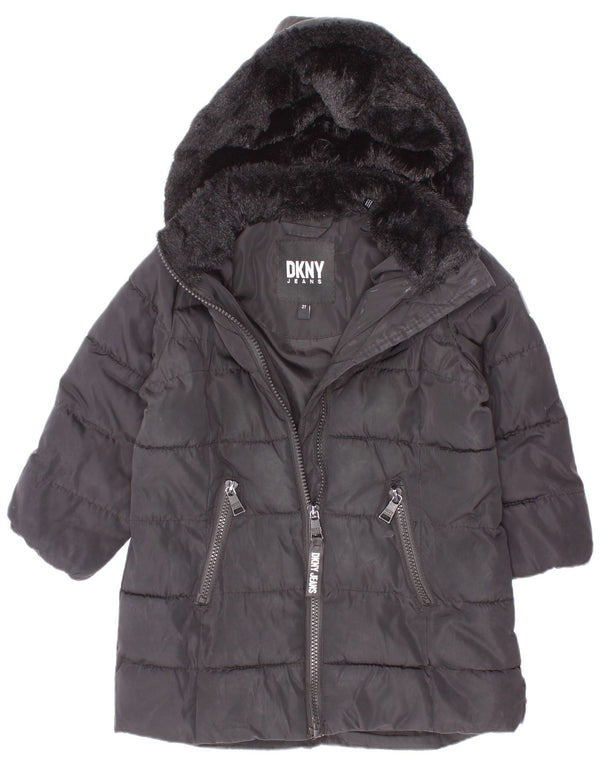 Dkny Abrigo Acolchado Bebé Niña 18-24 Meses Nylon Negro