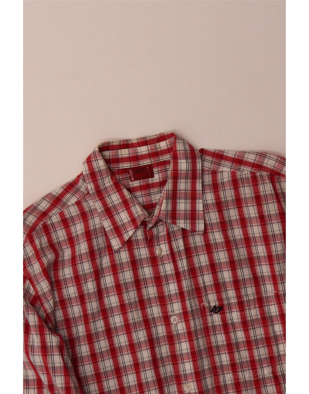 Camisa LEVI'S para hombre de algodón a cuadros rojos medianos