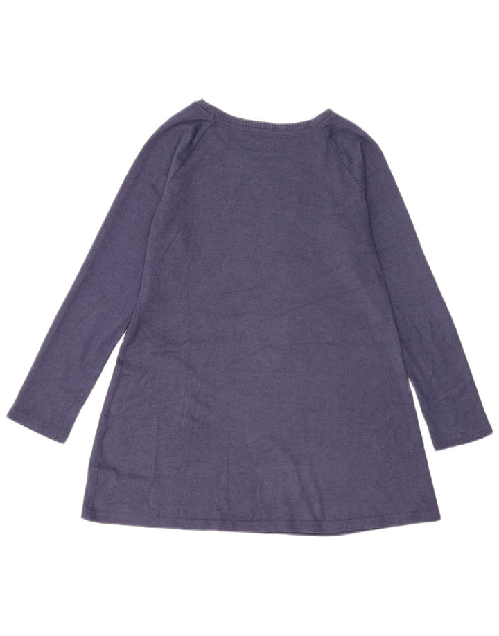 Marks & Spencer Top tipo túnica de manga larga para mujer UK 10 Small Azul marino