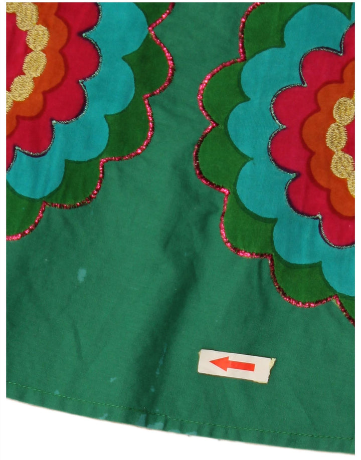 DESIGUAL Falda acampanada para mujer EU 38 Mediana W28 Verde Floral