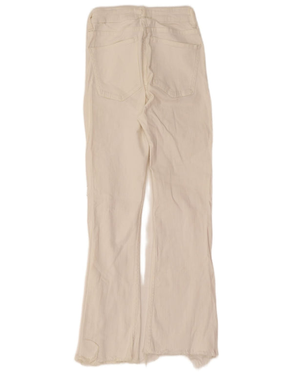 Zara Vaqueros Acampanados Mujer EU 32 2XS W22 L26 Blanco