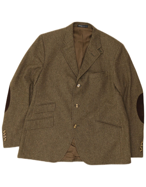 Polo Ralph Lauren Chaqueta tipo blazer de 3 botones para hombre EU 56 2XL Verde espiguilla