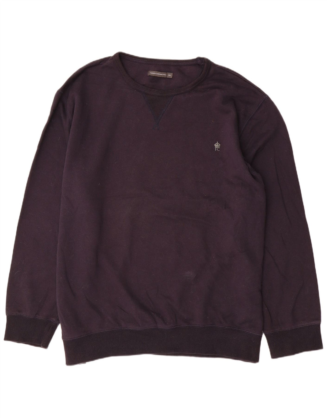 French Connection Sudadera tipo jersey para hombre 5XL Azul marino Algodón