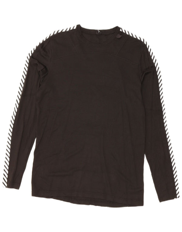 HELLY HANSEN Hombre Top Manga Larga Polietileno Color Block Medio Negro