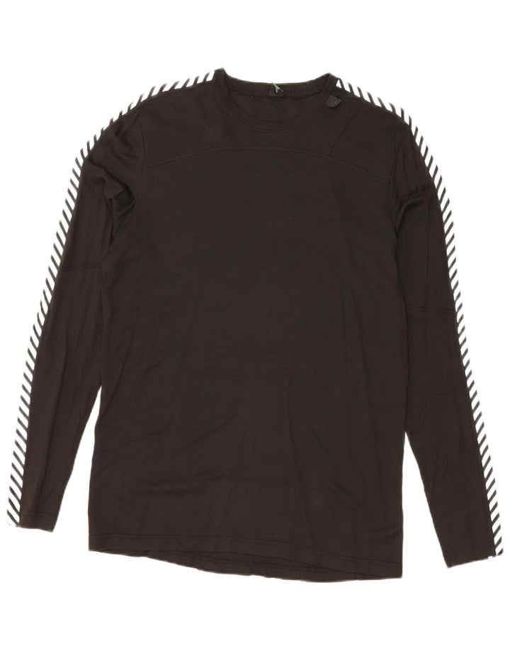 HELLY HANSEN Hombre Top Manga Larga Polietileno Color Block Medio Negro