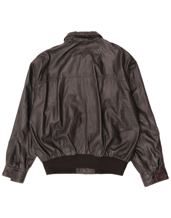 Vintage Mens Leather Jacket UK 40 Large Black