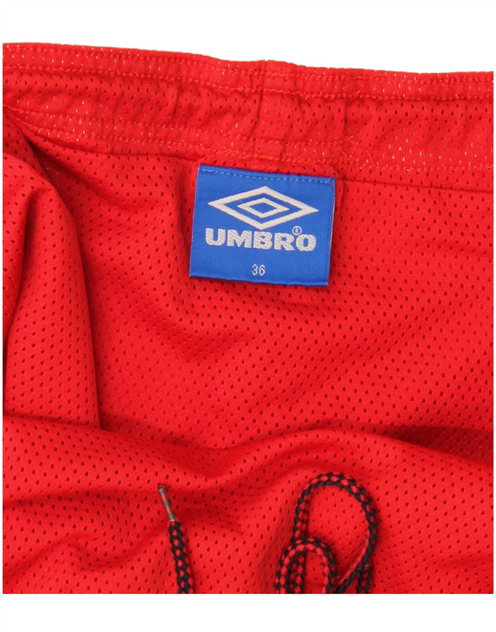 Pantalones cortos deportivos Umbro para hombre, talla grande, rojo
