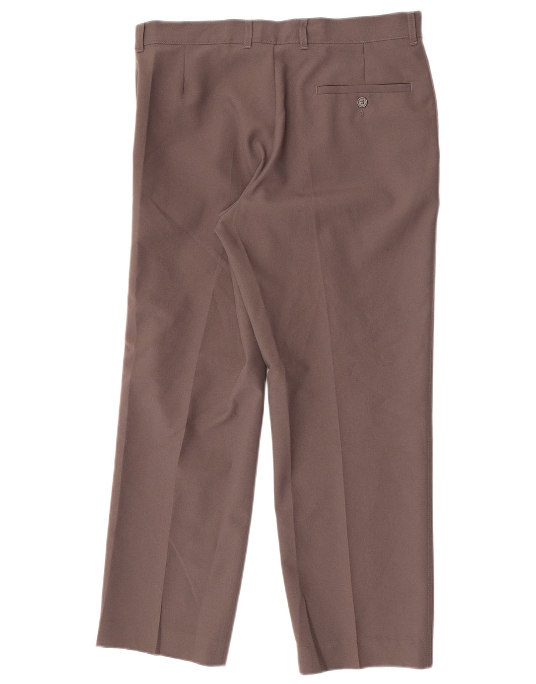 Marks & Spencer Pantalón chino recto para hombre W34 L29 Poliéster marrón