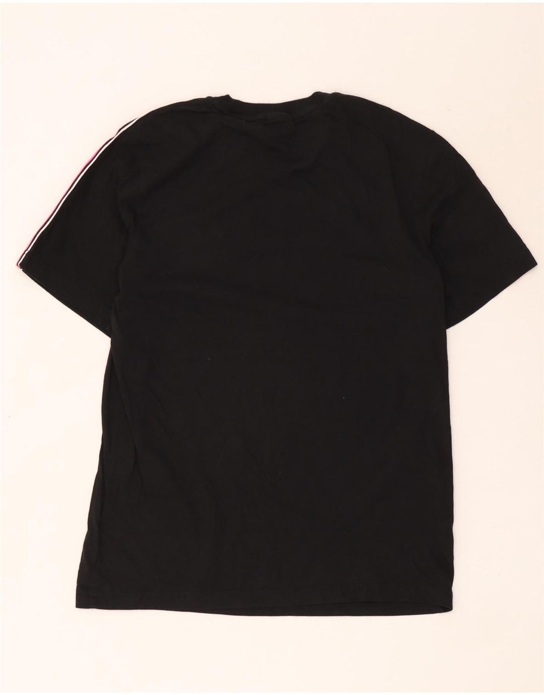 Nike Camiseta gráfica para hombre Top mediano negro de algodón con bloques de color