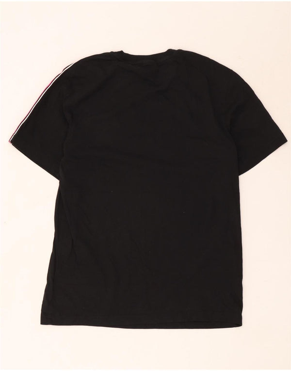 Nike Camiseta gráfica para hombre Top mediano negro de algodón con bloques de color