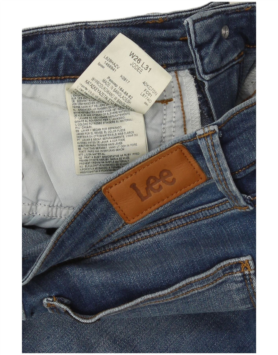 Vaqueros Lee Jodee Skinny para Mujer W26 L27 Algodón Azul