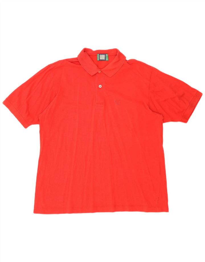 Sergio Tacchini Polo para hombre grande rojo