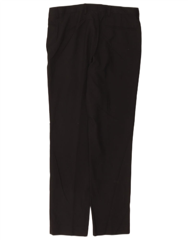 Marks & Spencer Pantalón de traje ajustado para mujer W32 L31 Poliéster negro