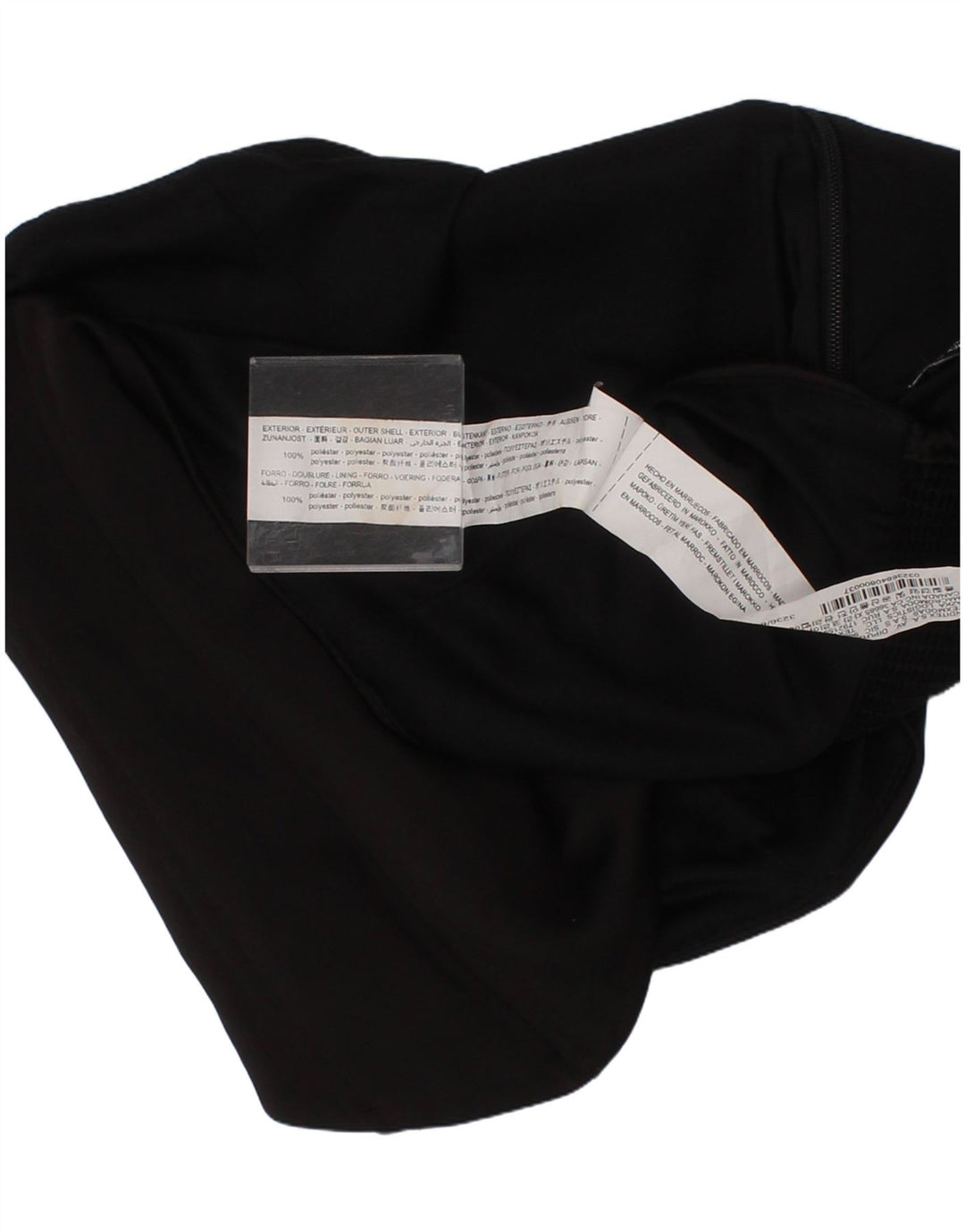 Zara Mujer Crop Corset Top Medio Negro Poliéster