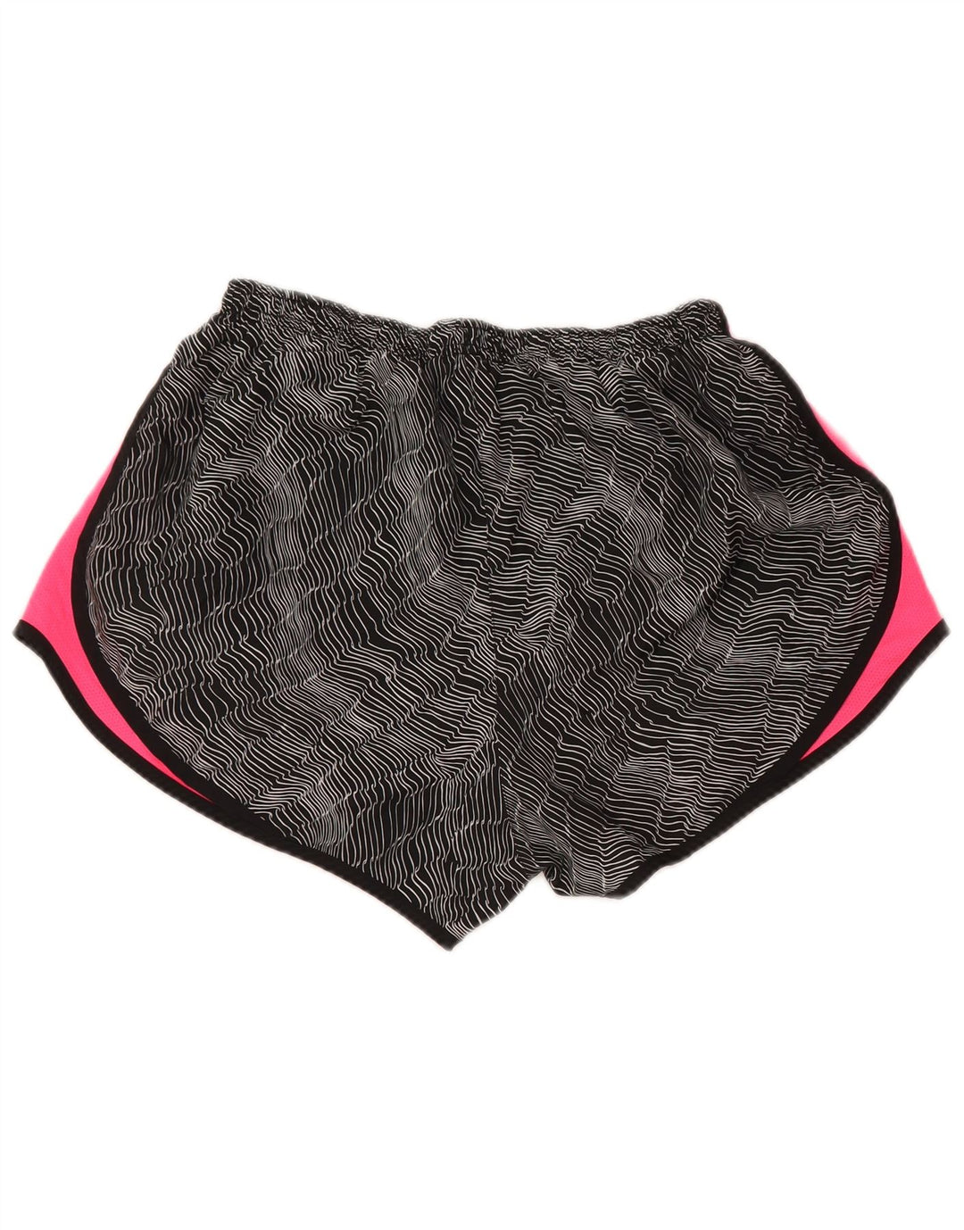 NIKE Pantalones cortos deportivos Dri Fit para mujer UK 40 Grande Negro Colorblock Poliéster