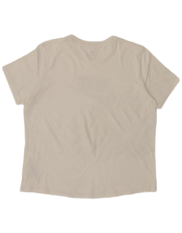 NIKE Camiseta gráfica para mujer Top UK 46 Large White Cotton