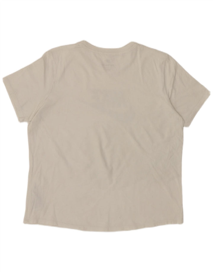 NIKE Camiseta gráfica para mujer Top UK 46 Large White Cotton