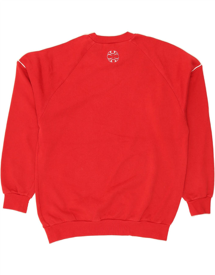 ADIDAS Mens Sweatshirt Jumper UK 38/40 Medium Red Cotton Vintage Adidas and Second-Hand Adidas from Messina Hembry 
