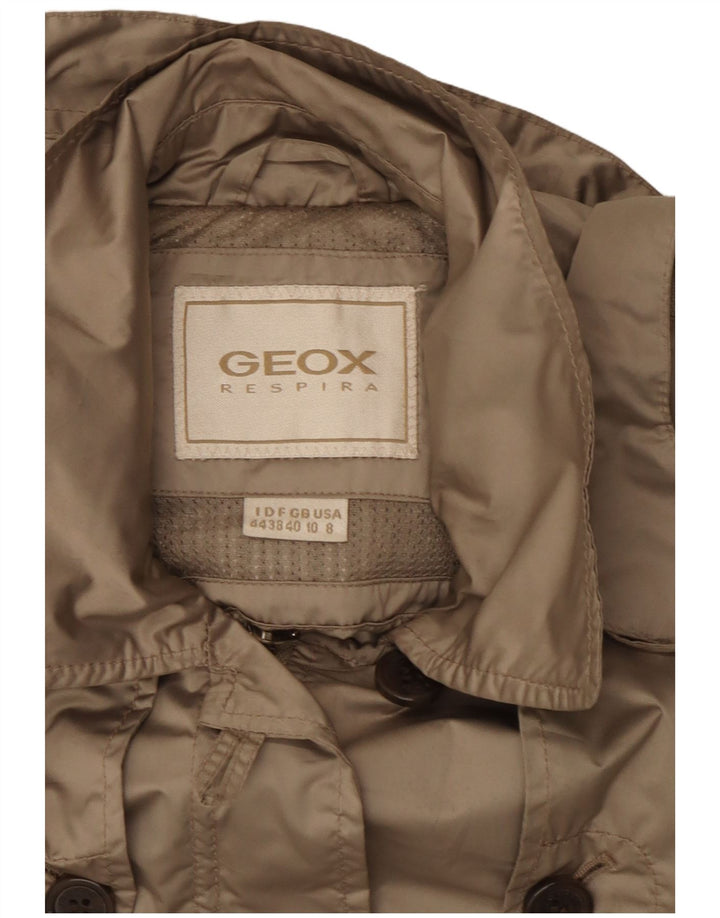 Geox Respira Parka con capucha para mujer UK 10 Small Beige Poliéster