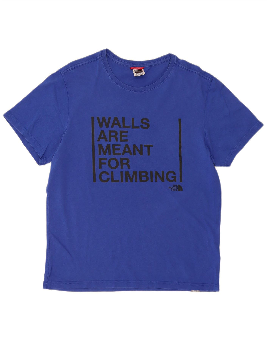 The North Face Hombre Camiseta Gráfica Top Algodón Azul Medio