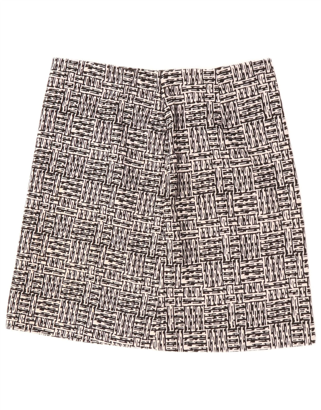 Marks & Spencer Falda Acampanada para Mujer UK 46 Grande W34 Negro Geométrico