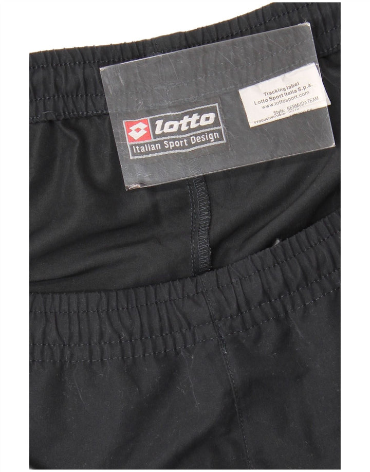 LOTTO Pantalones cortos deportivos para hombre grande negro