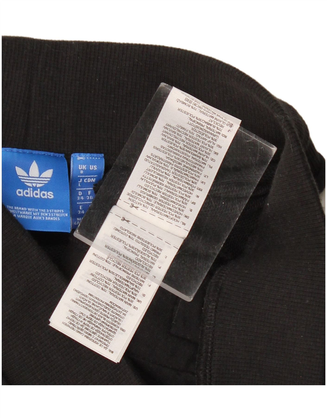 Adidas Pantalones de chándal para mujer UK 8 Small Black Cotton