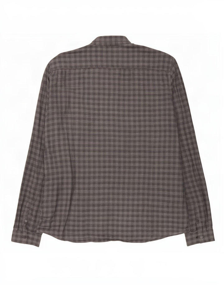 Calvin Klein Camisa Slim Fit para Hombre 2XL Algodón Gingham Gris